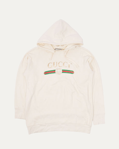 GUCCI ホワイトパーカー マスクデザイン Gucci グッチスウェットハイブランド秋冬レディースメンズプルオーバー