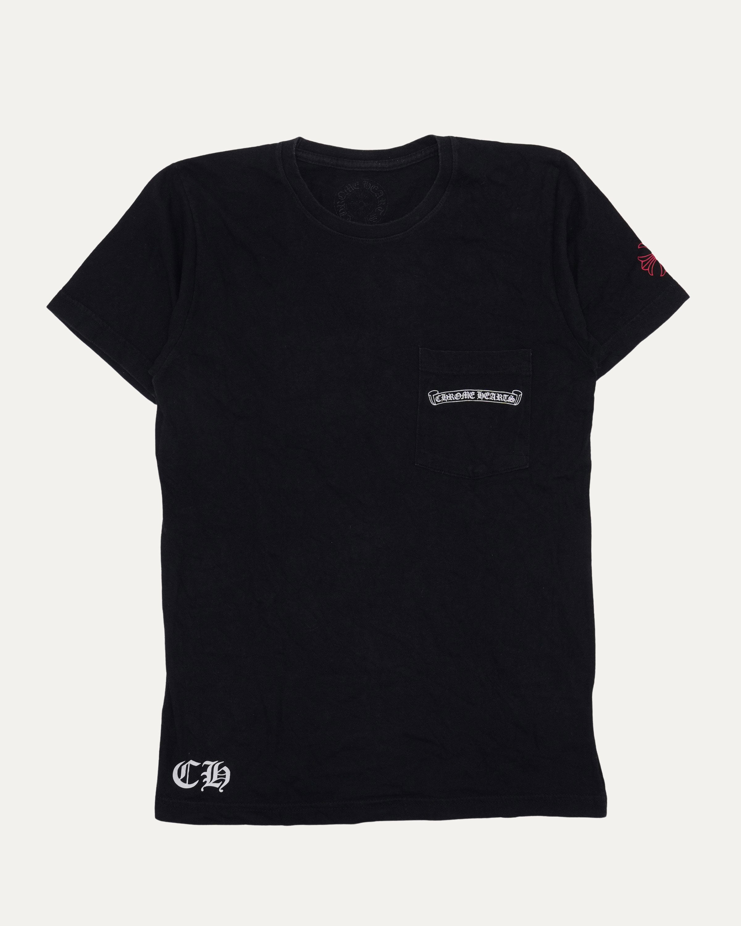 CHROME HEARTSネックロゴ ポケット Tシャツ Chrome Hearts Neck Letters Logo Pocket T-shirt White – Common Hype