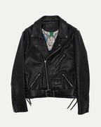 Hermes Silk-Lined JJ Dean Leather Jacket