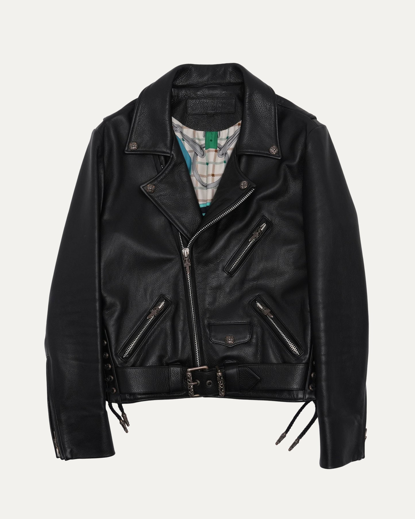 Hermes Silk-Lined JJ Dean Leather Jacket