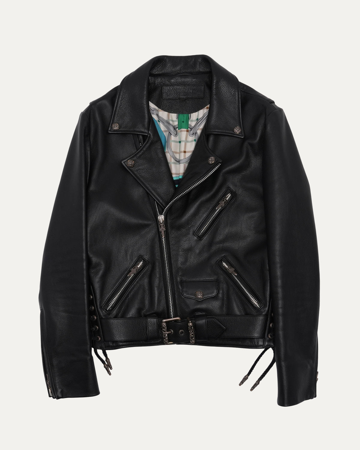 Hermes Silk-Lined JJ Dean Leather Jacket