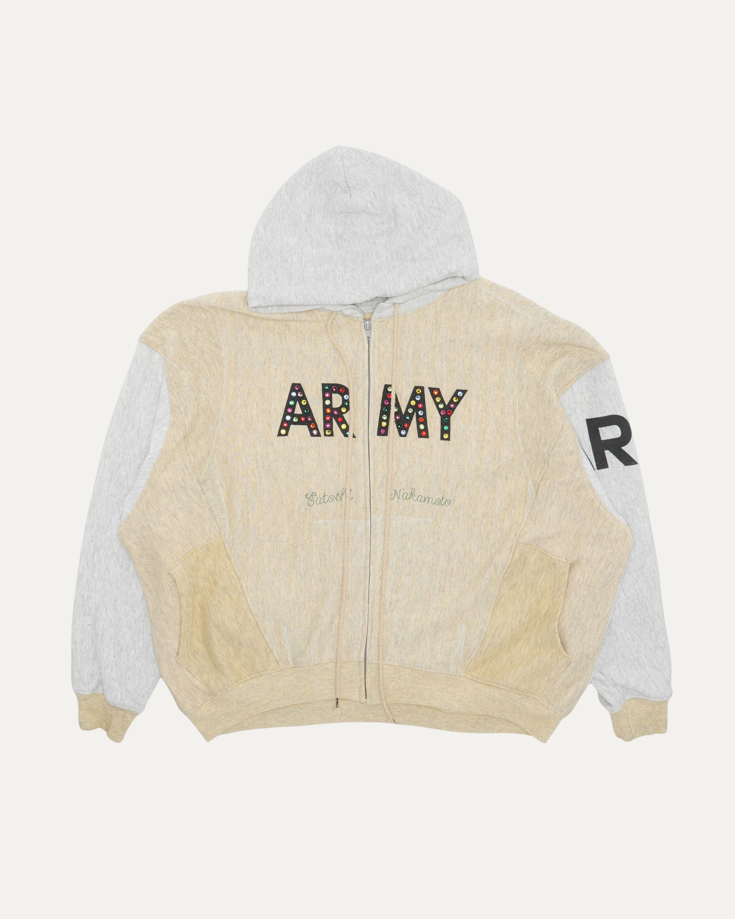 Army Rhinestone Hoodie