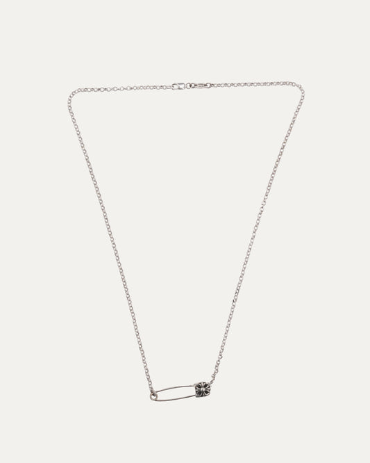 Safety Pin Roll Chain Necklace