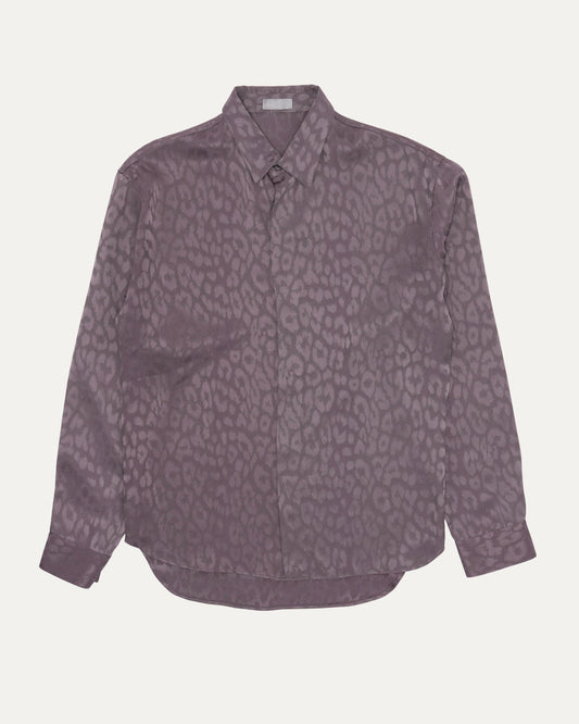 Jacquard Leopard Print Shirt