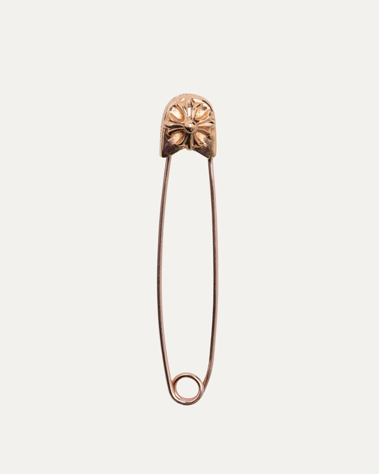 Large Gold Plus Cross Safety Pin