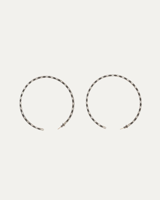 Cross Engraved Hoop Earrings