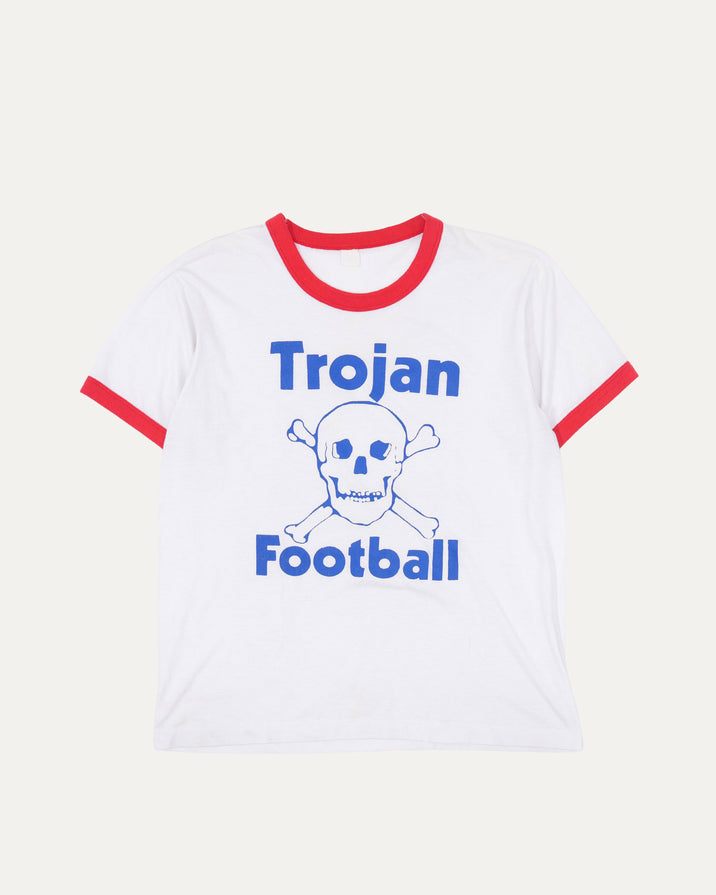 USC Trojan Football Skull Ringer T-Shirt