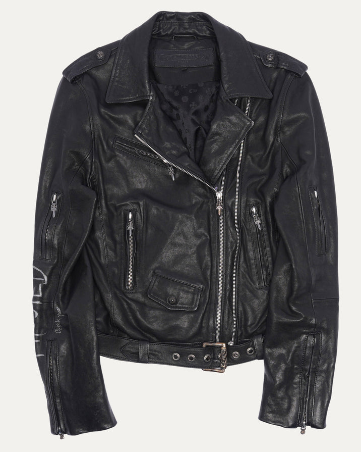 Matty Boy Patch Leather Jacket