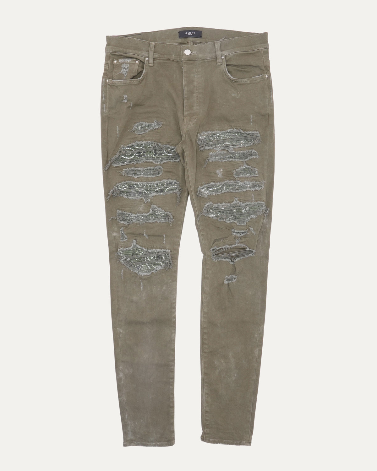 Distressed Repaired Jeans