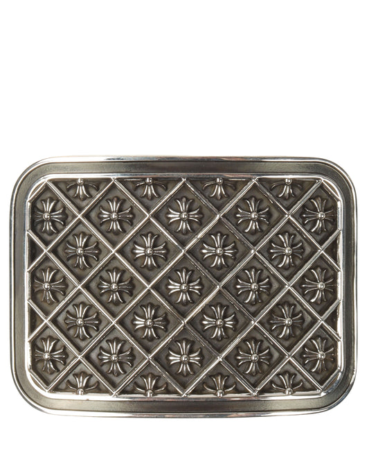 Silver Plus Cross Belt Buckle