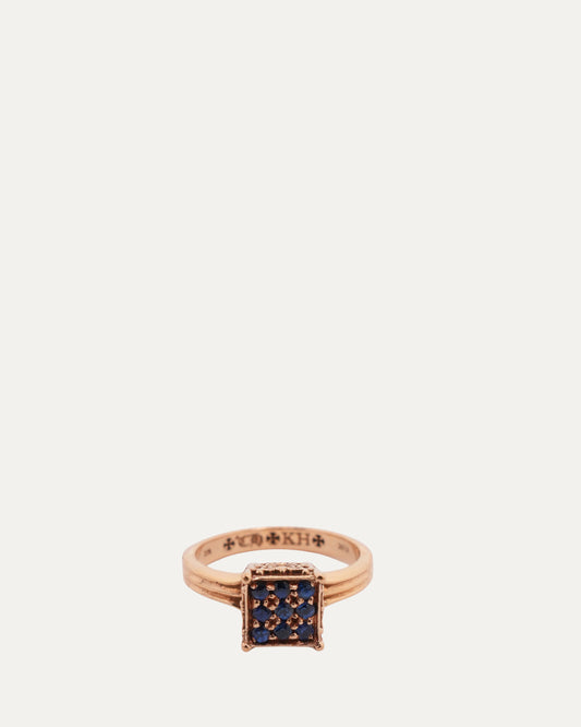 Gold & Sapphire Butterfly Cross Cocktail Ring