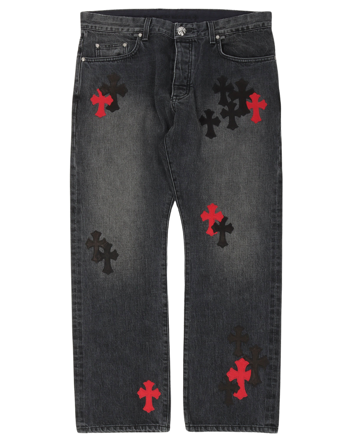 Multicolor Cross Patch Jeans