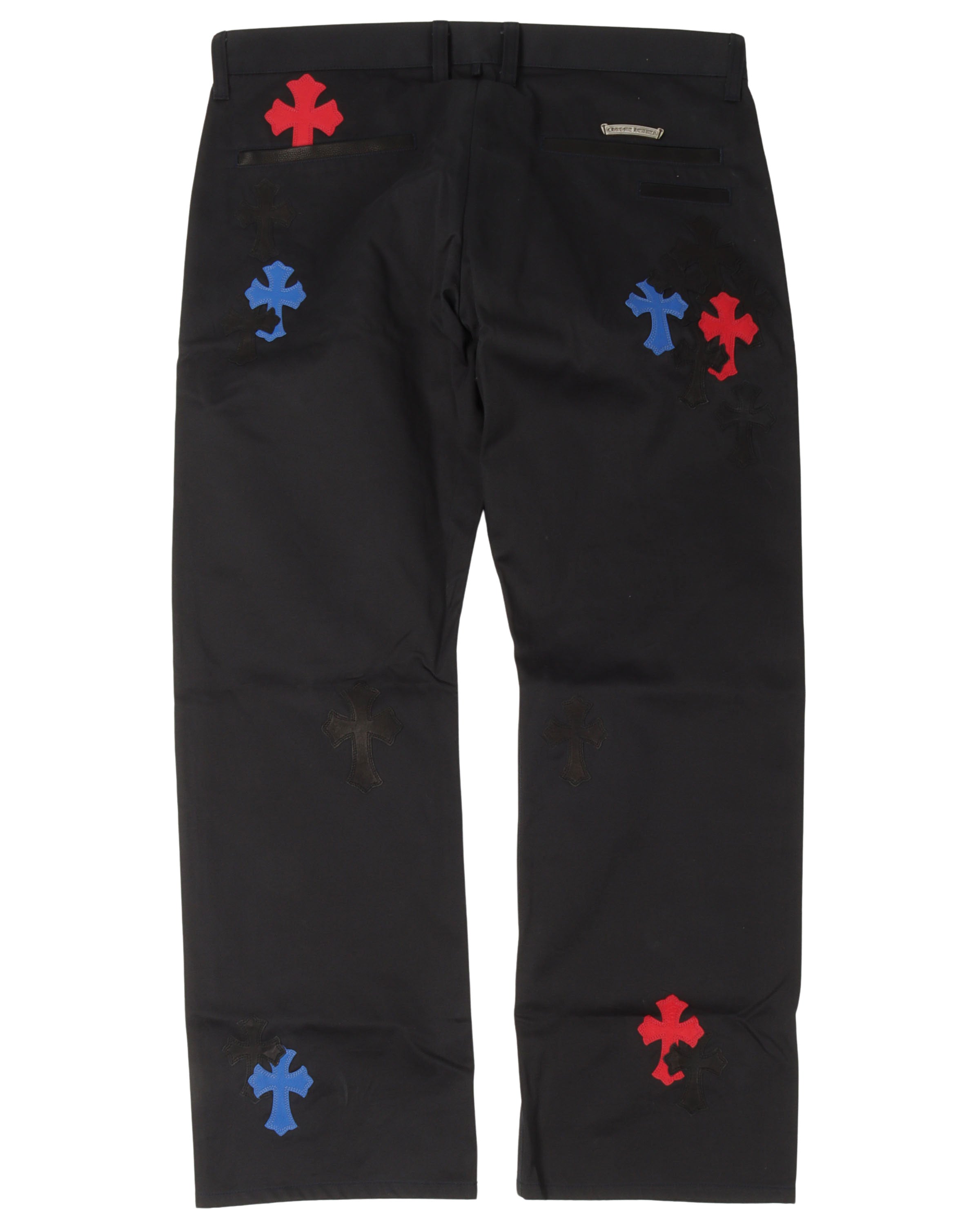 Multicolor Cross Patch Chino Pants