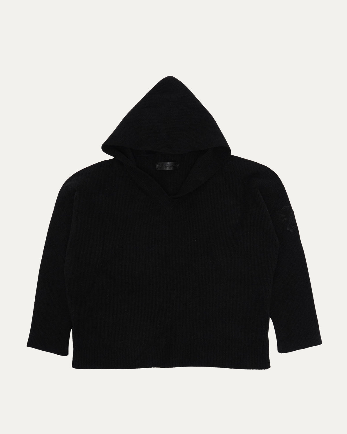 Pony Hair Cross Patch Hooded Sweater