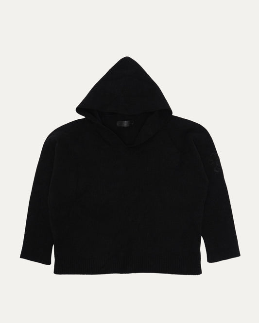 Pony Hair Cross Patch Hooded Sweater