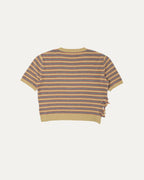 Larry Slim-Fit Cropped Distressed Striped Cashmere Sweater