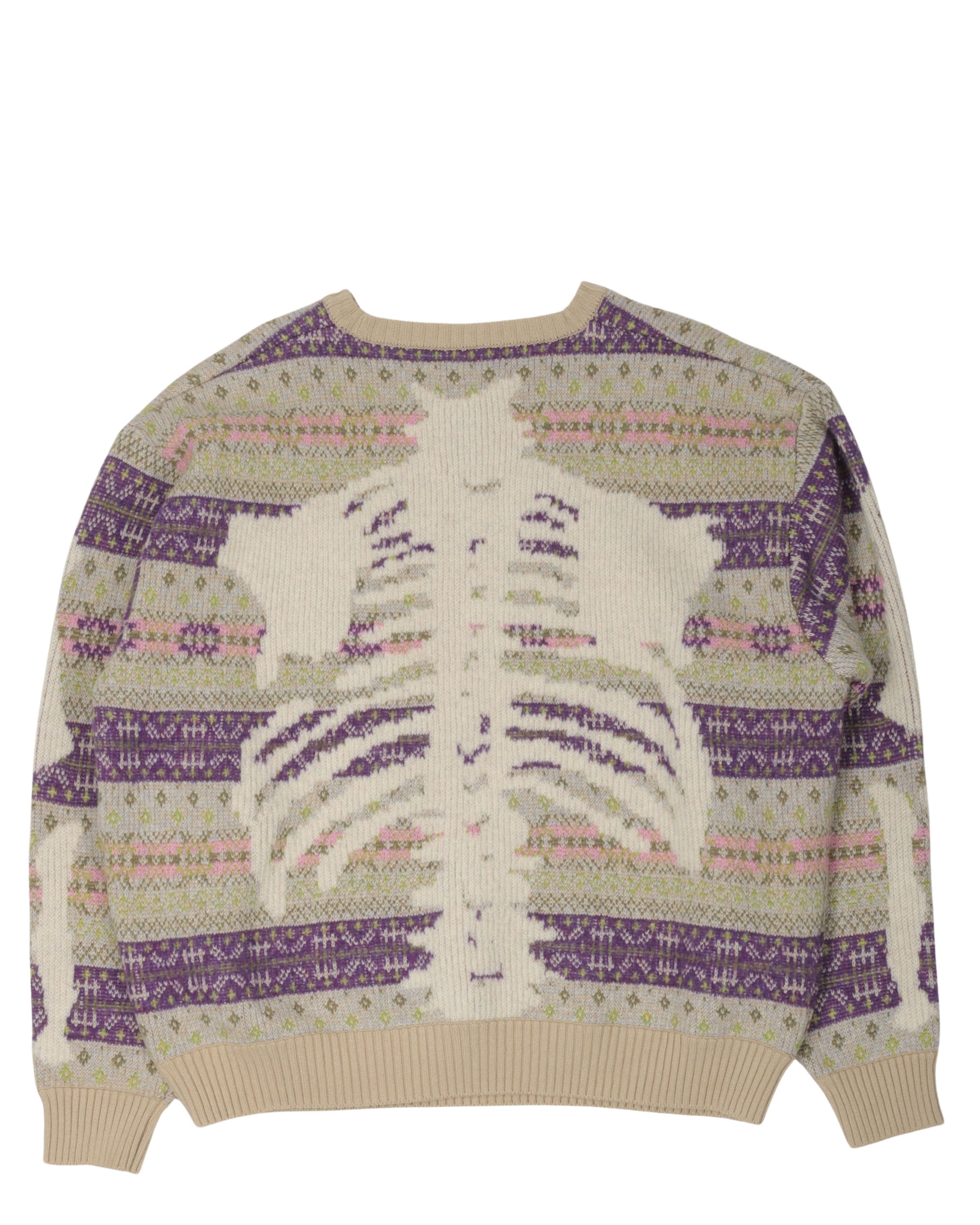 Intarsia Fair Isle Skeleton Sweater