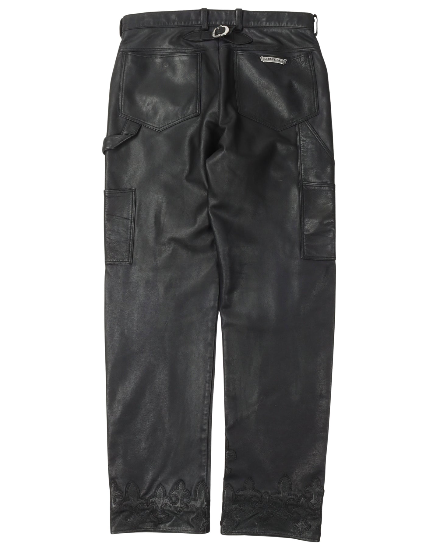 Custom Le Fleur Cross Patch Leather Pants
