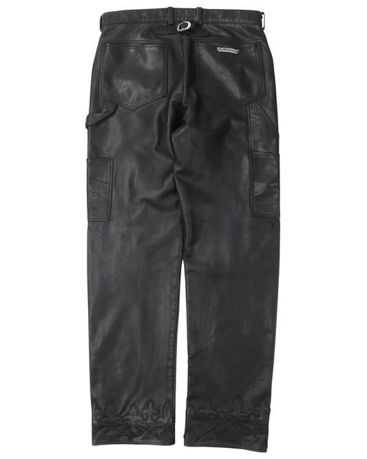 Custom Le Fleur Cross Patch Leather Pants