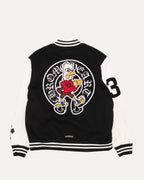 Cashmere and Leather Varsity Chicken Jacket