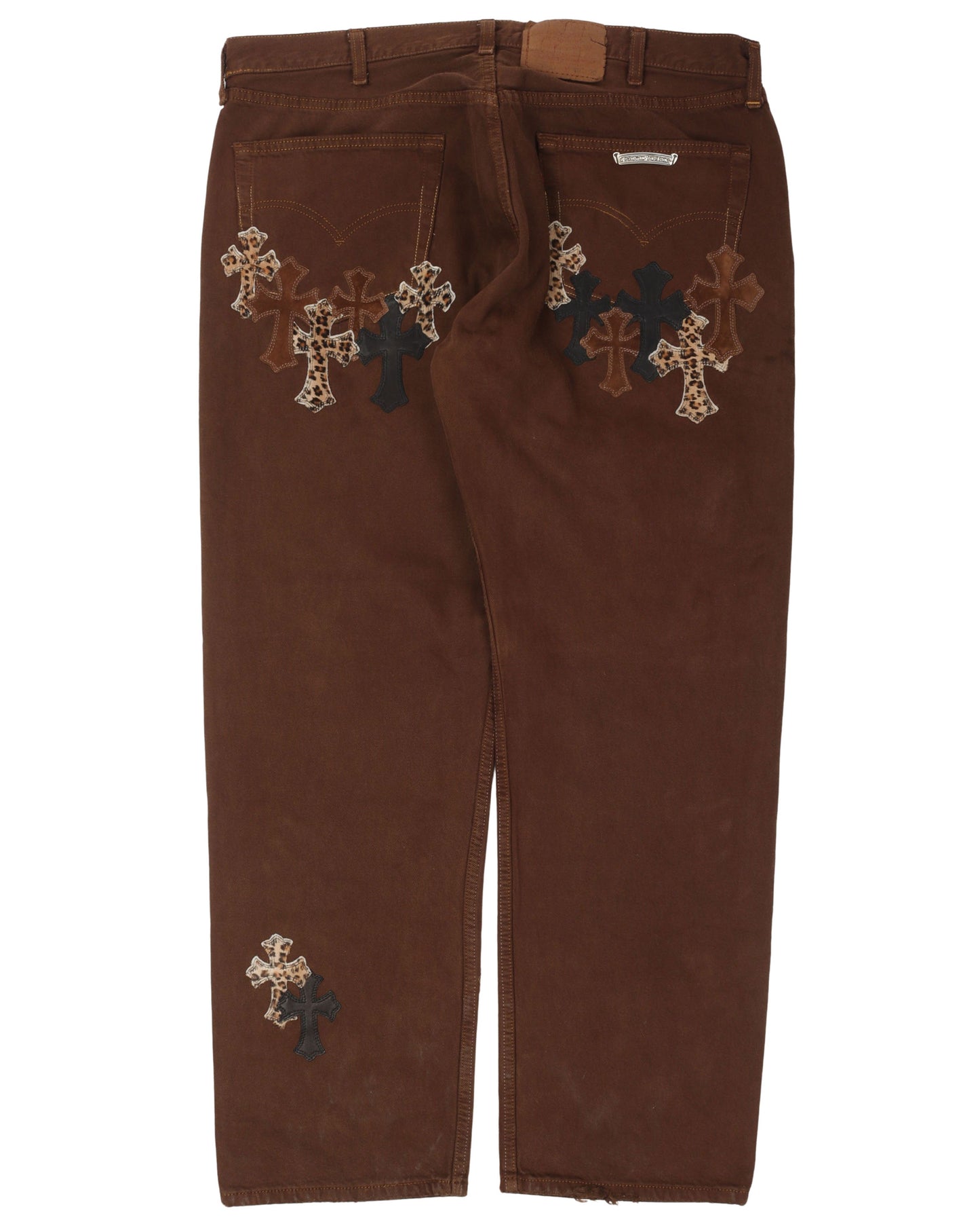 NYFW Leopard Levi's Cross Patch Jeans