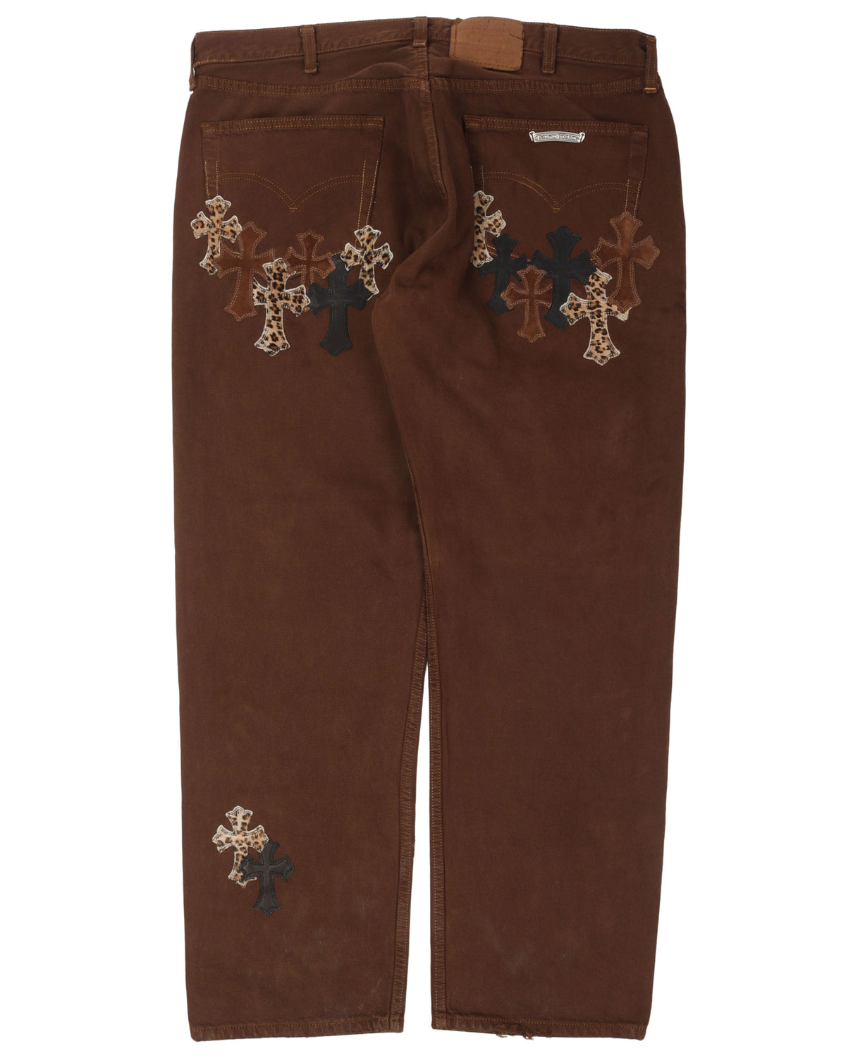 NYFW Leopard Levi's Cross Patch Jeans
