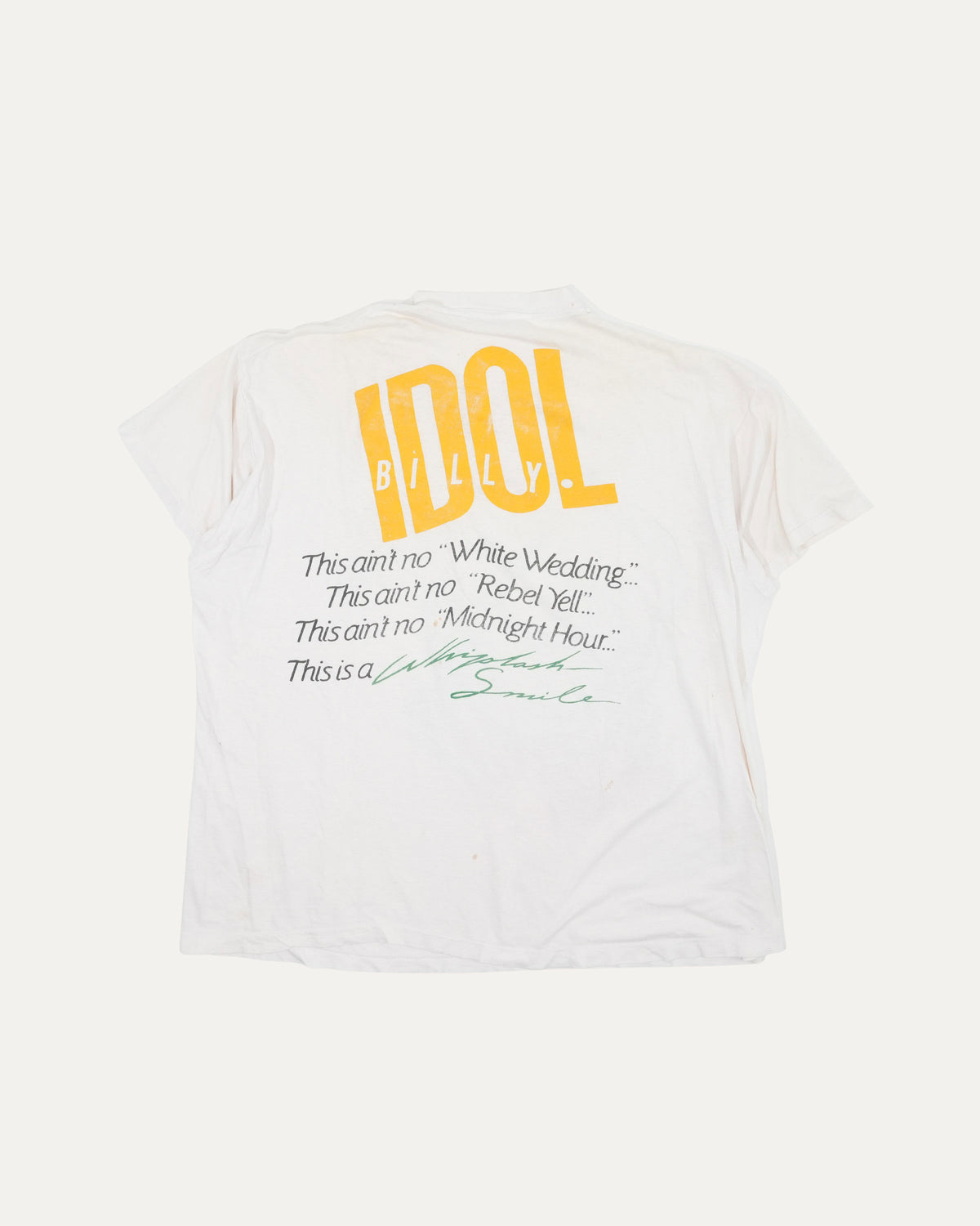 Billy Idol 'Whiplash Smile' 1986 T-Shirt