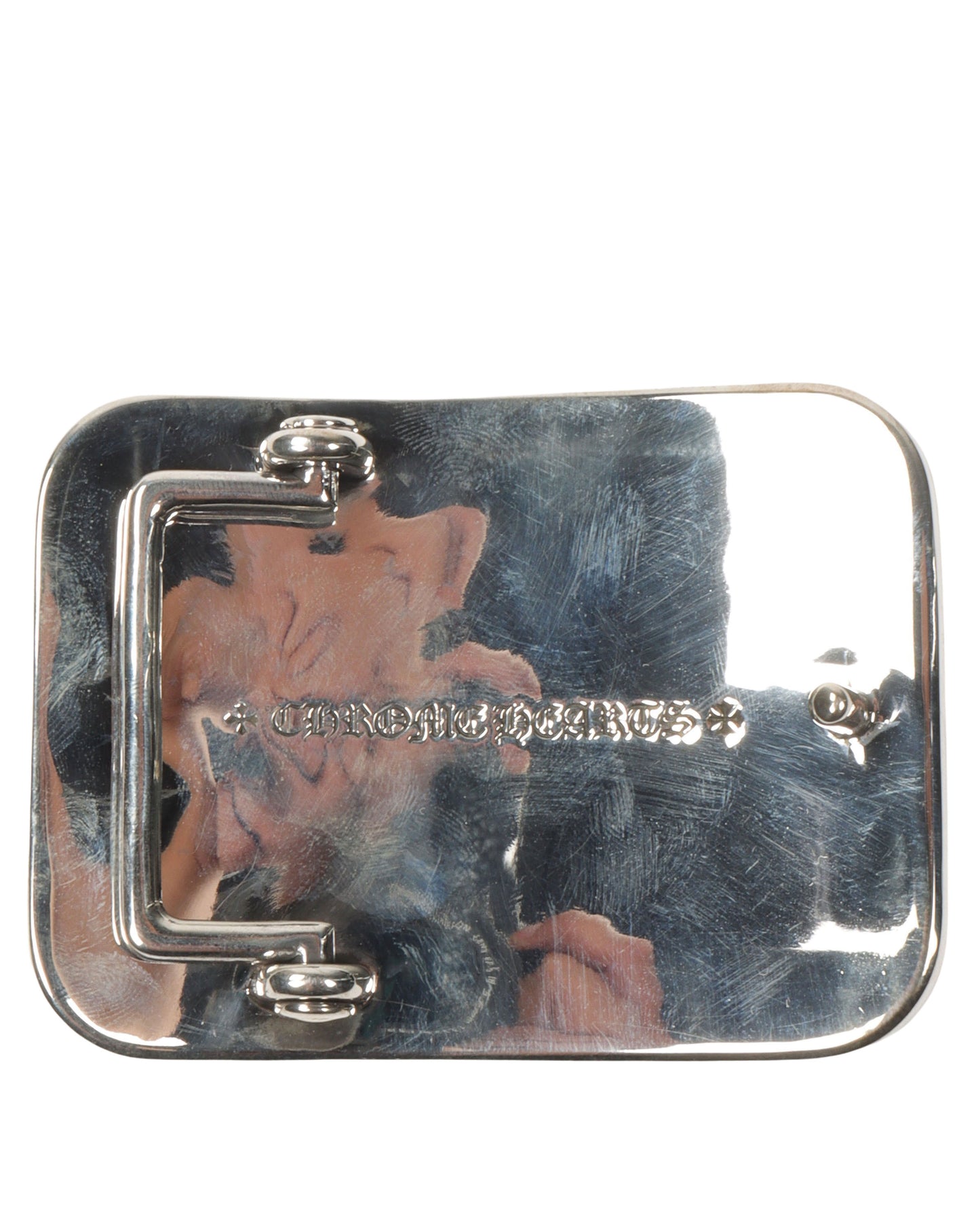 Silver Plus Cross Belt Buckle