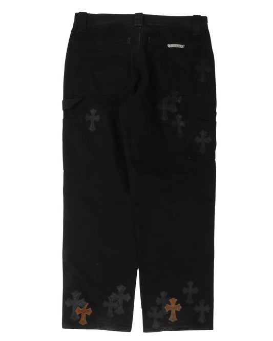 Double Knee Cross Patch Carpenter Pants