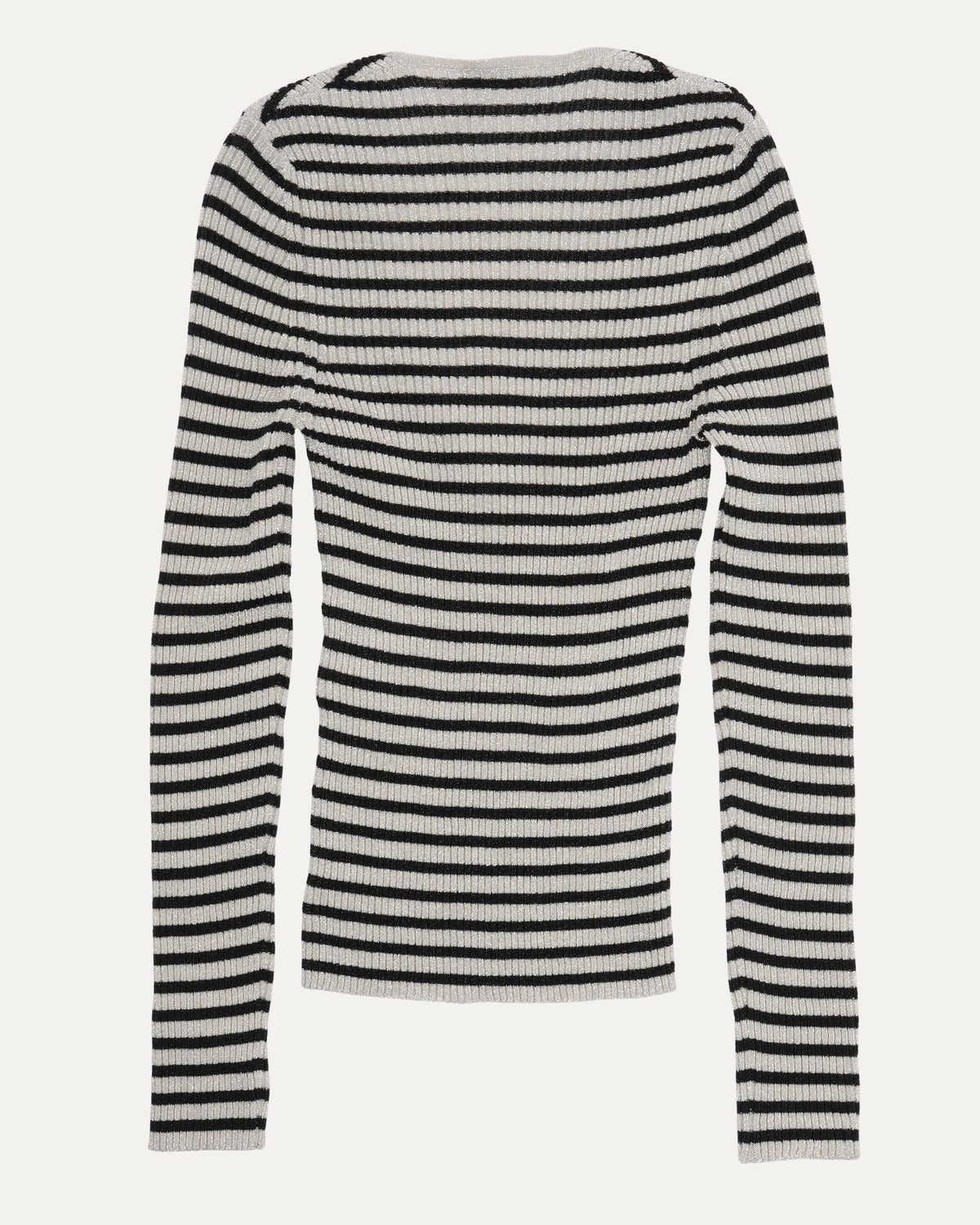 Scoop Neck Ribbed Striped Top