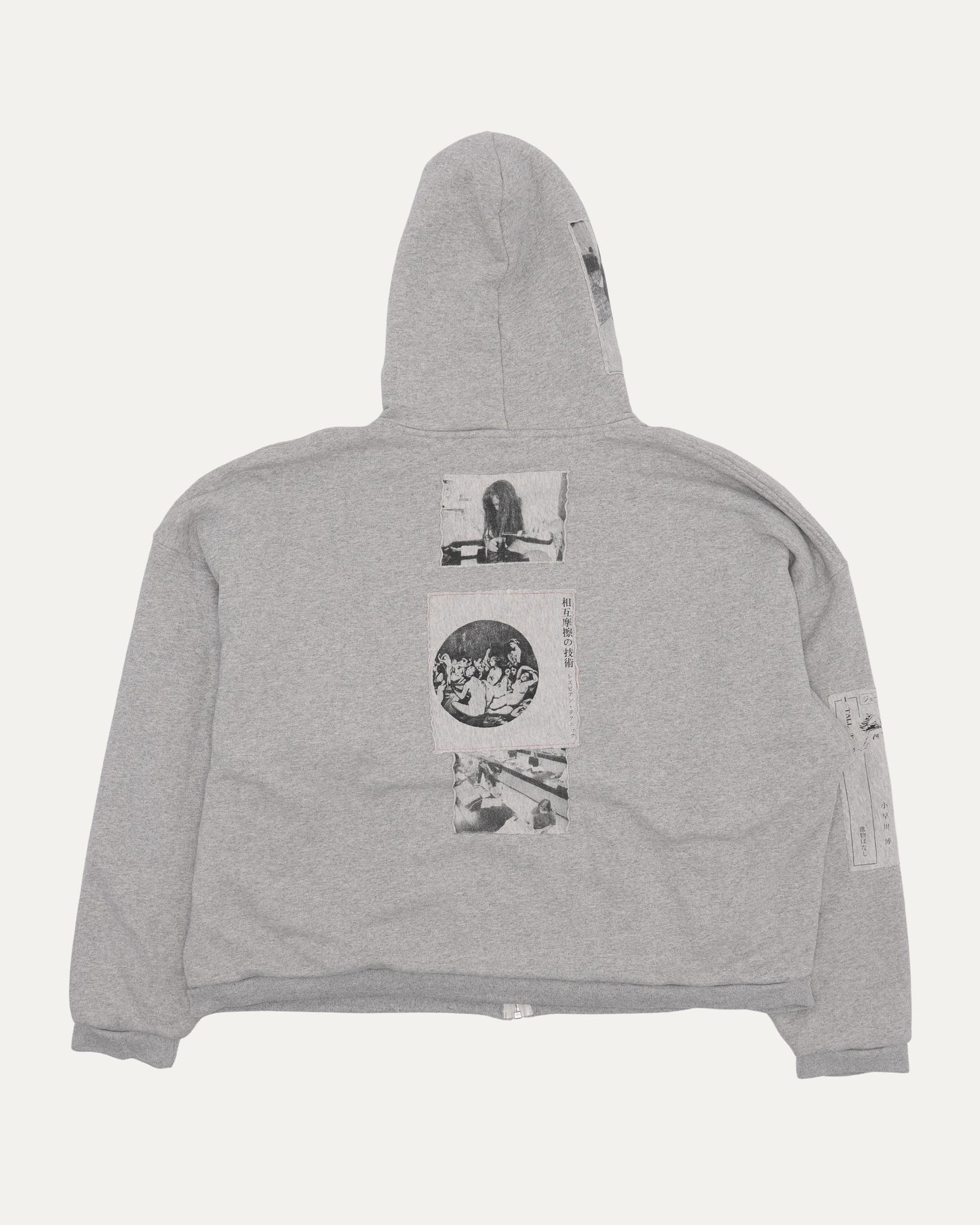 Patchwork Assemblage Zip Up Hoodie