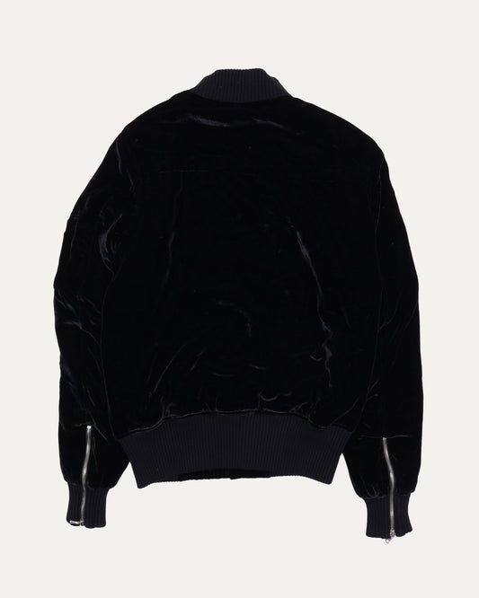Velour Bomber Jacket