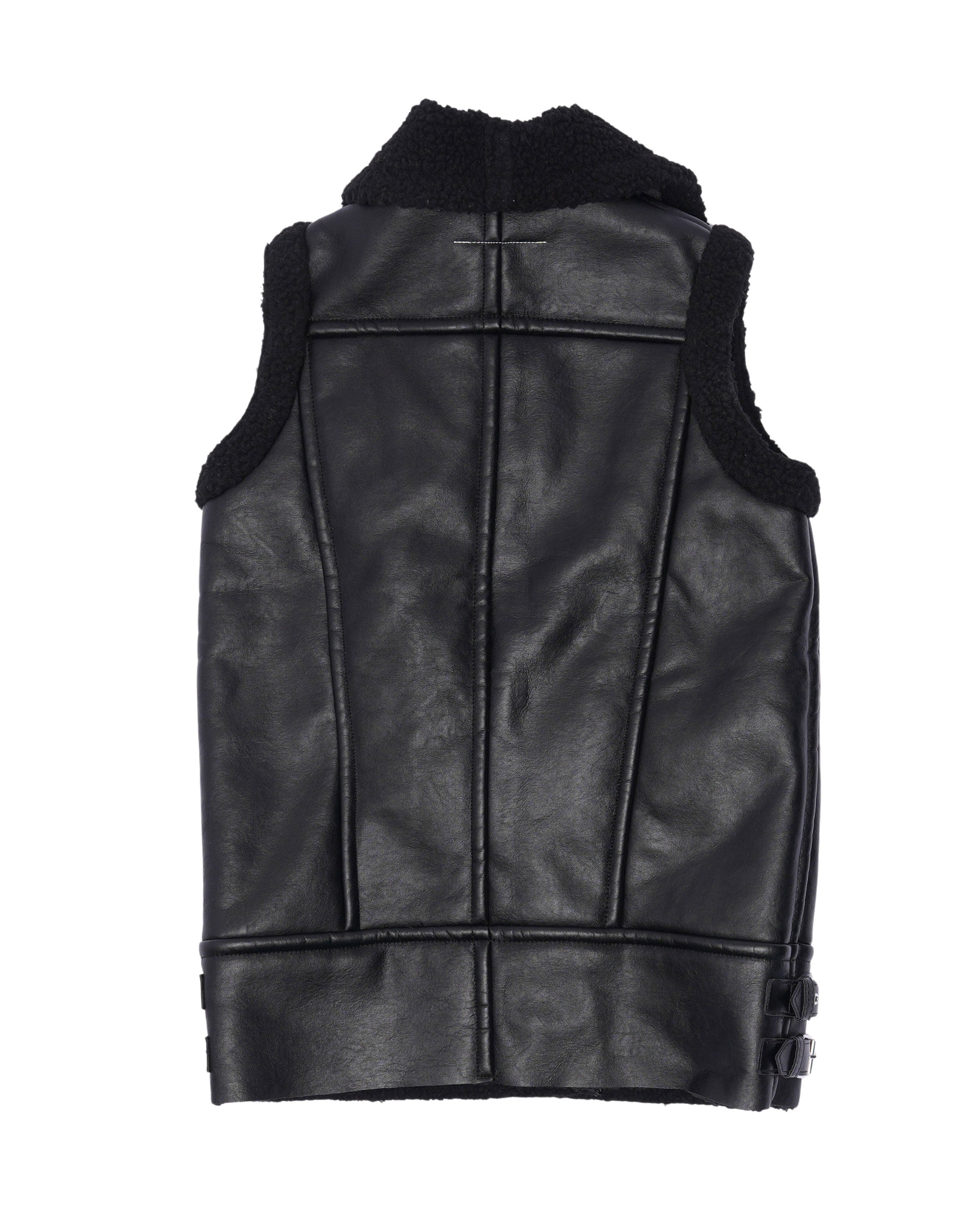 MM6 Faux Fur Shearling Vest