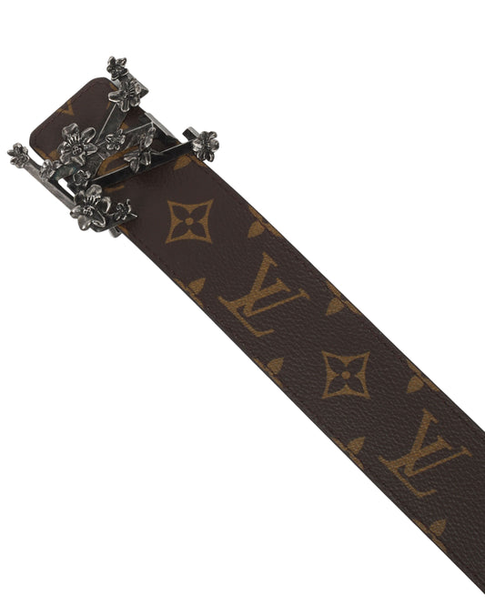 Flower Buckle Monogram Belt