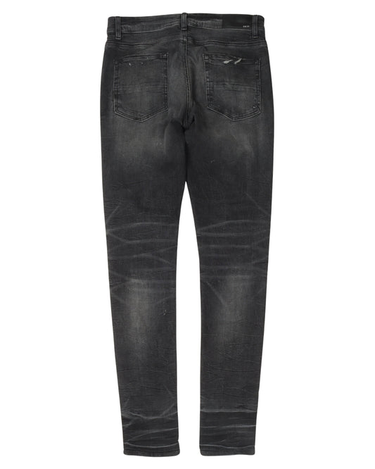 Lightly Distressed Faded Denim Jeans