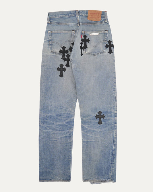 Levis 501 Cross Patch Jeans