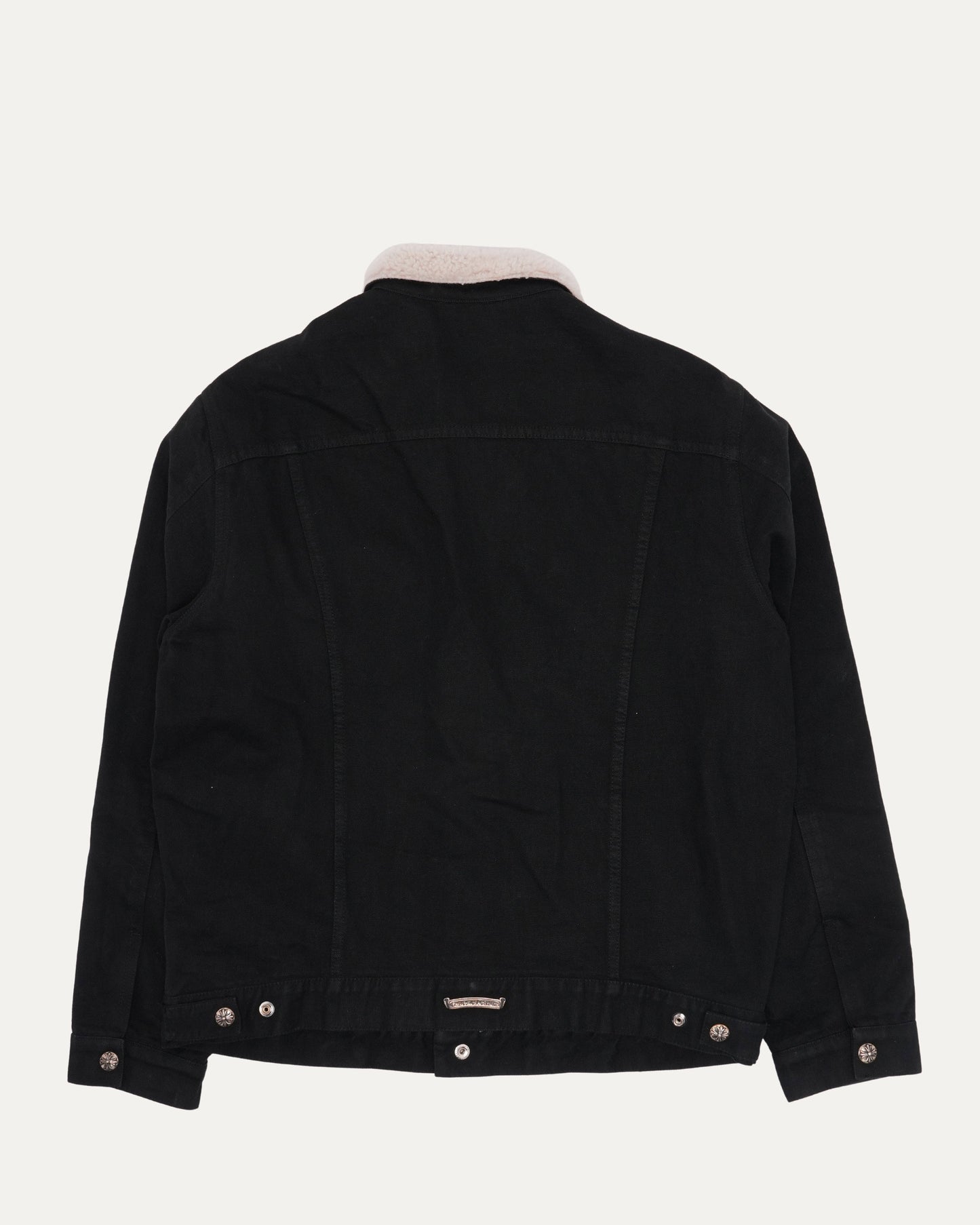 Shearling Collar Denim Trucker Jacket