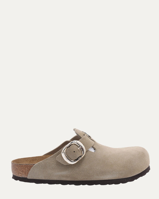 Dagger Embellished Birkenstock Boston Suede Mule