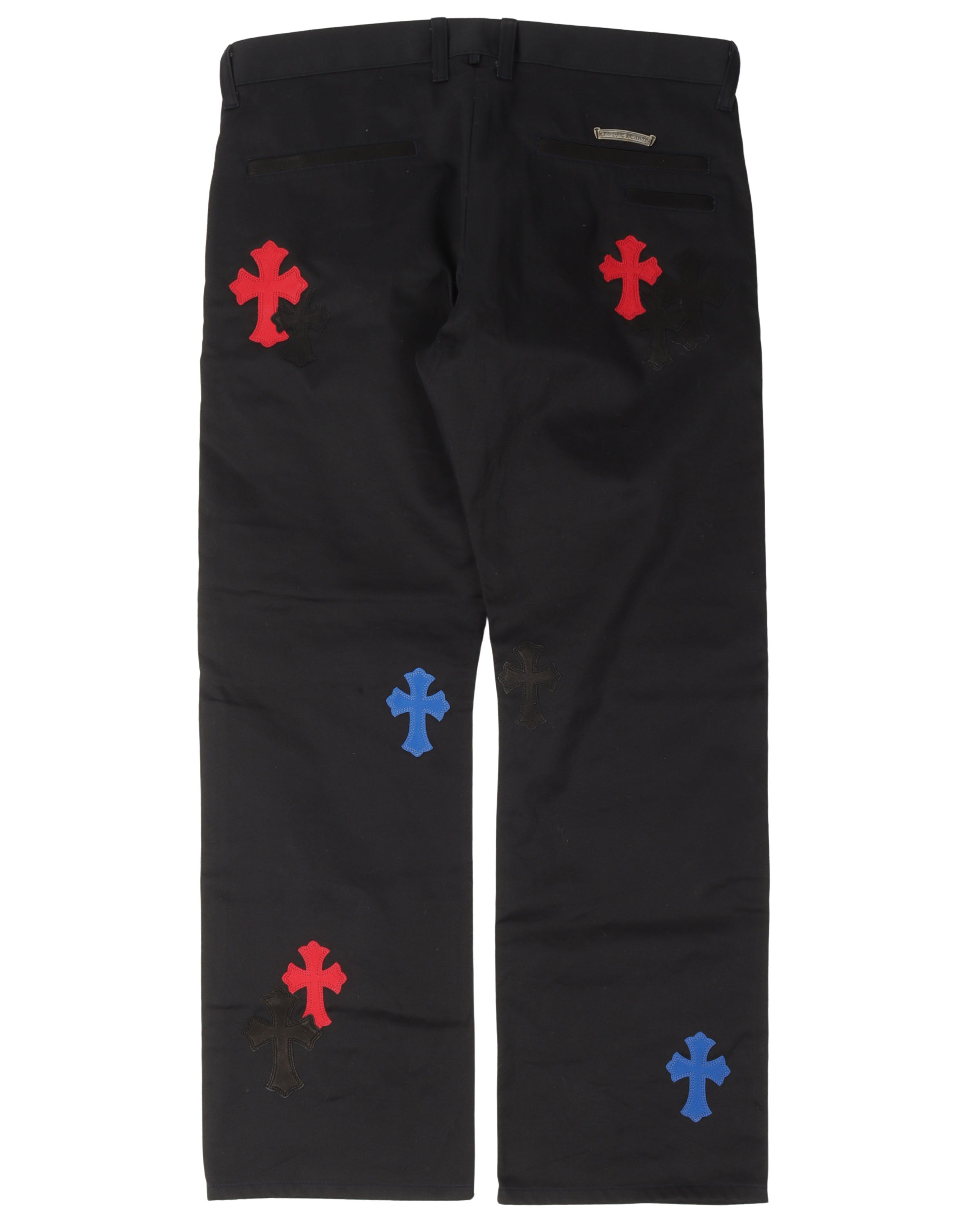 Multicolor Cross Patch Chino Pants