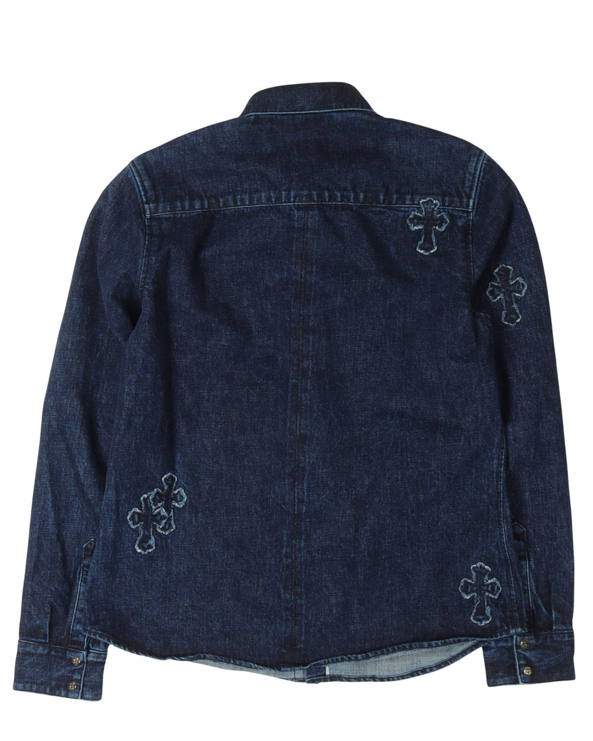 Denim Cross Patch Shirt