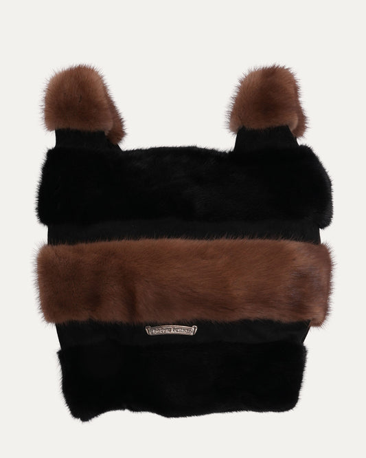 Dagger Embellished Fur Tote Bag