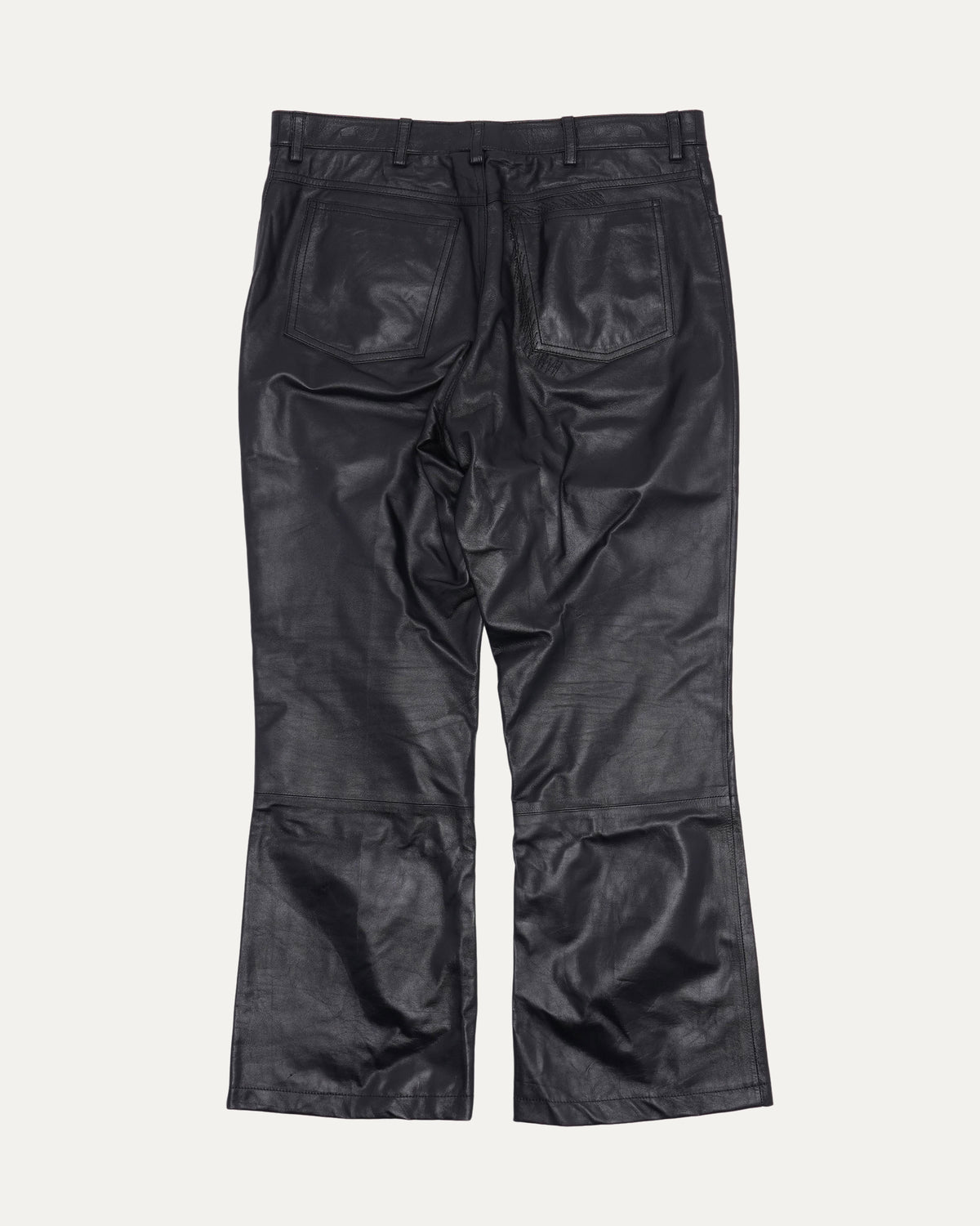 Flared Leather Pants