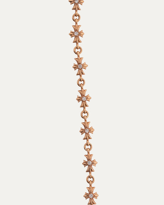 Gold & Diamond Tiny E Necklace