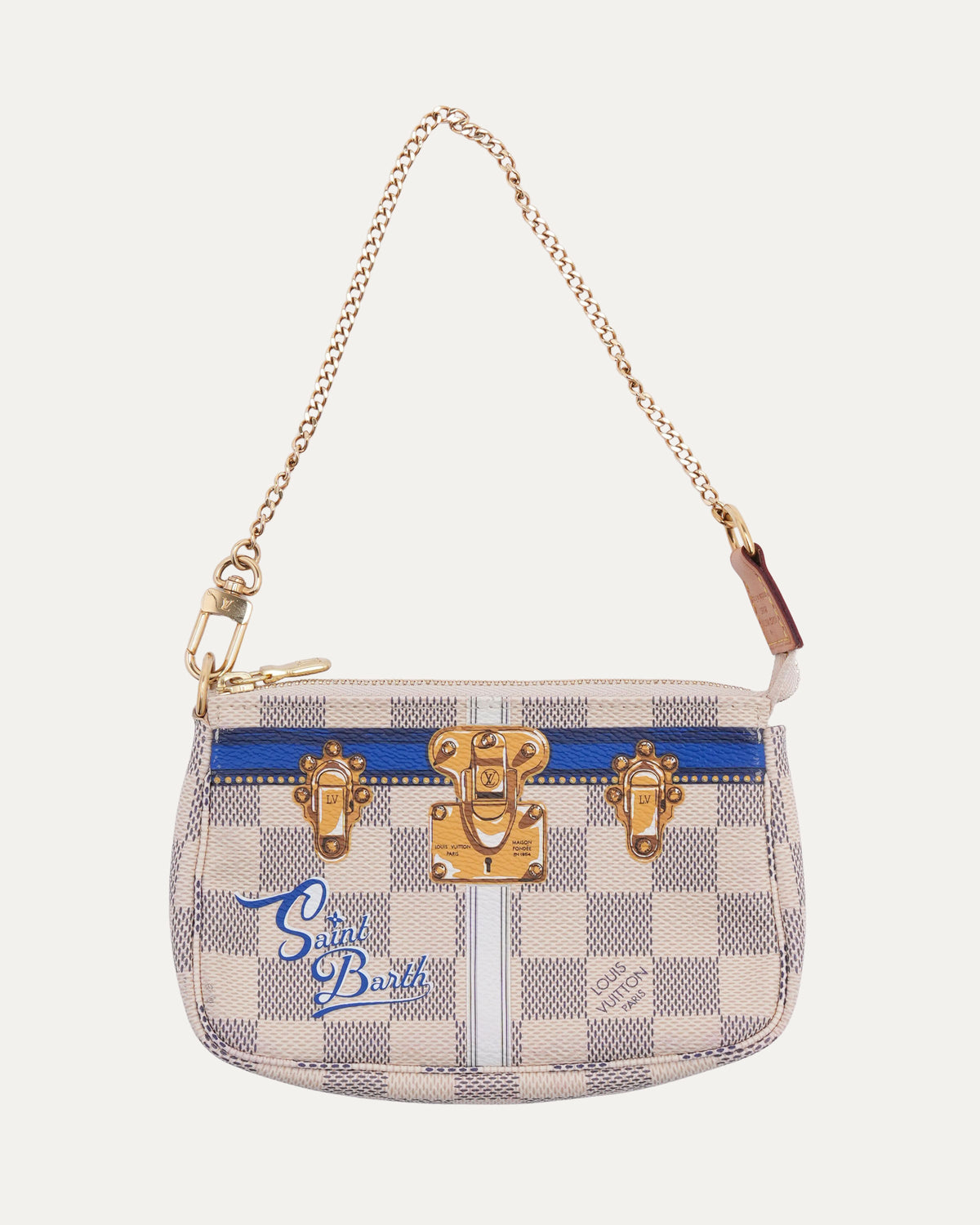 Damier Azur Summer Trunks Mini Pochette St. Barth Bag