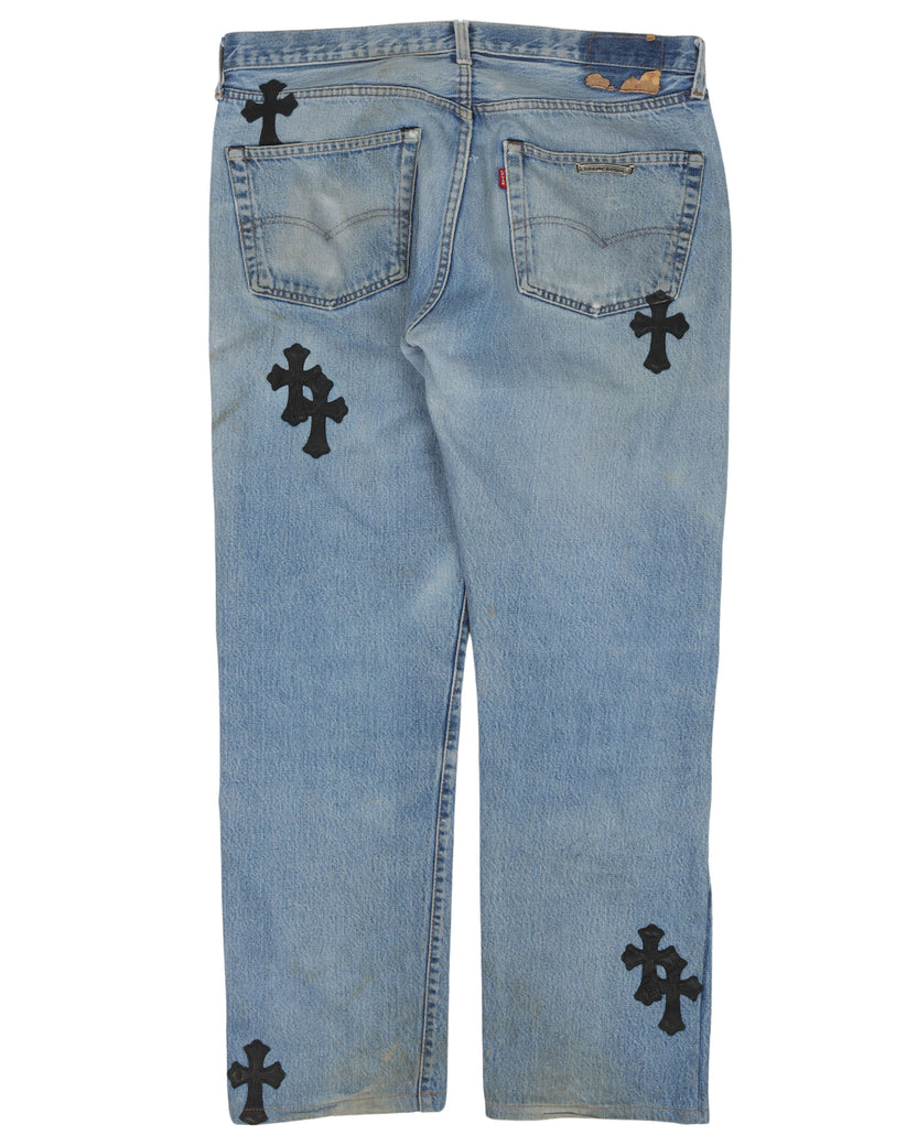 Repaired Levi's Cross Patch Jeans
