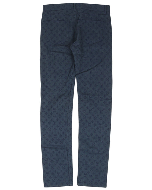 Slim Monogram Blue Jeans