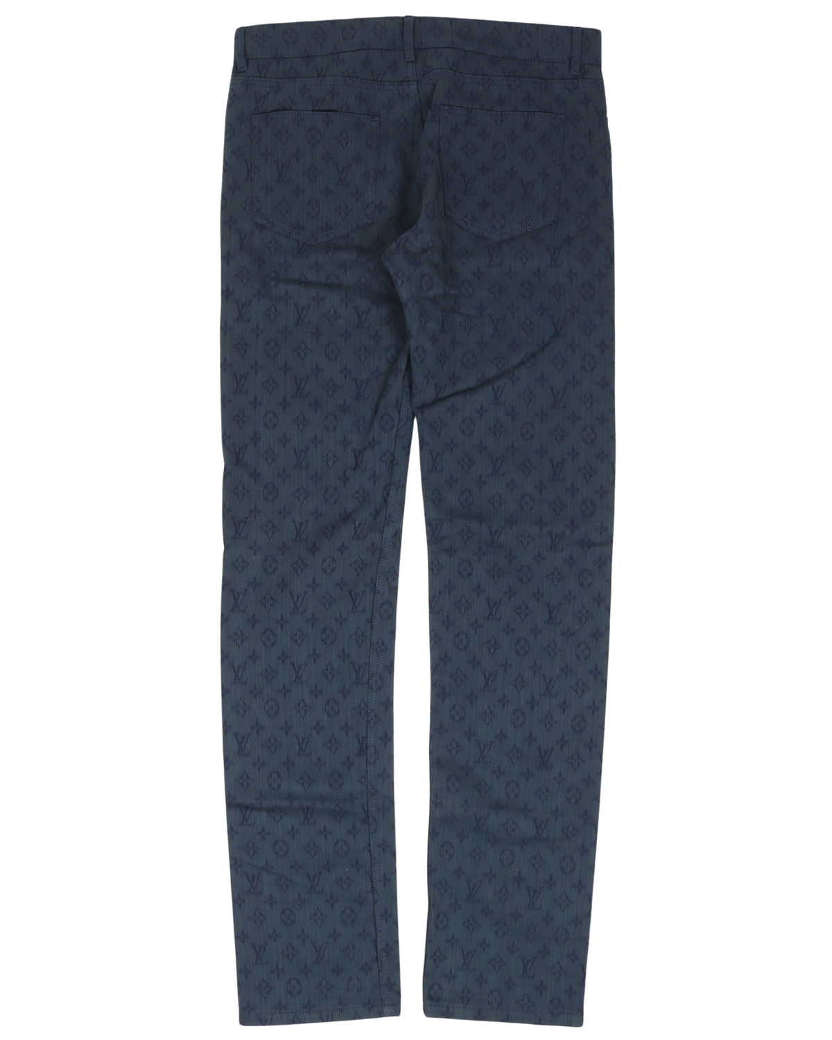 Slim Monogram Blue Jeans