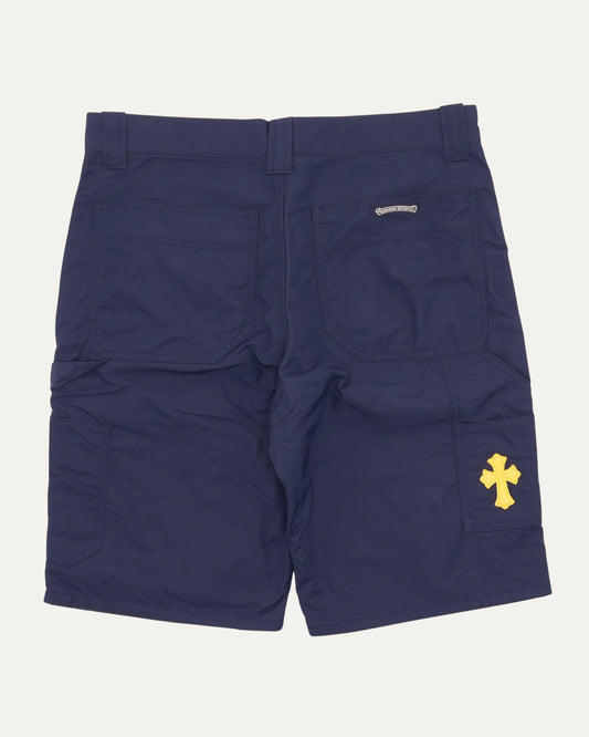 Nylon and Leather Double Knee Shorts