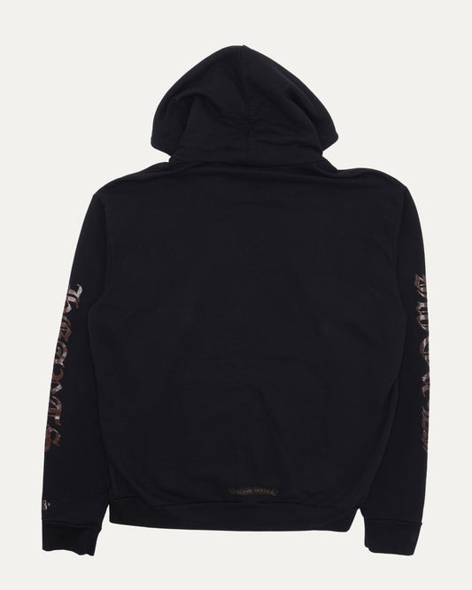 Online Exclusive Glitter Print Horseshoe Logo Zip Up Hoodie