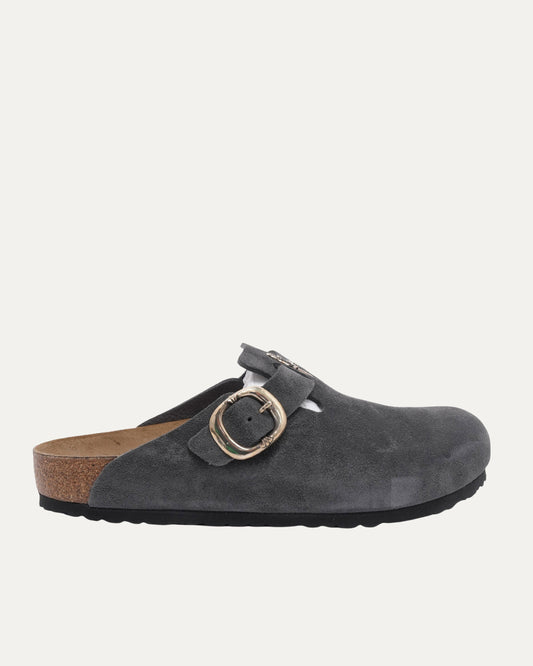 Dagger Embellished Birkenstock Boston Suede Mule